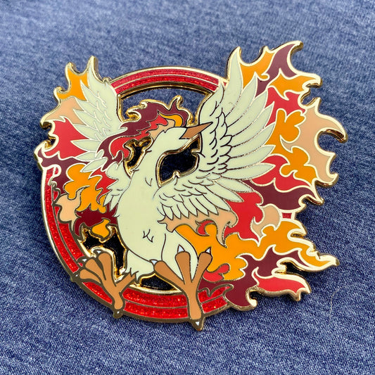 [Birds of a Feather] Fire Enamel Pin