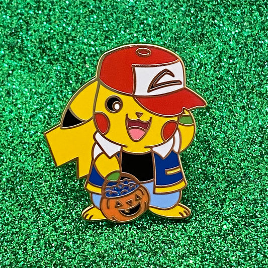 [Halloween] Pikachu Ash Enamel Pin