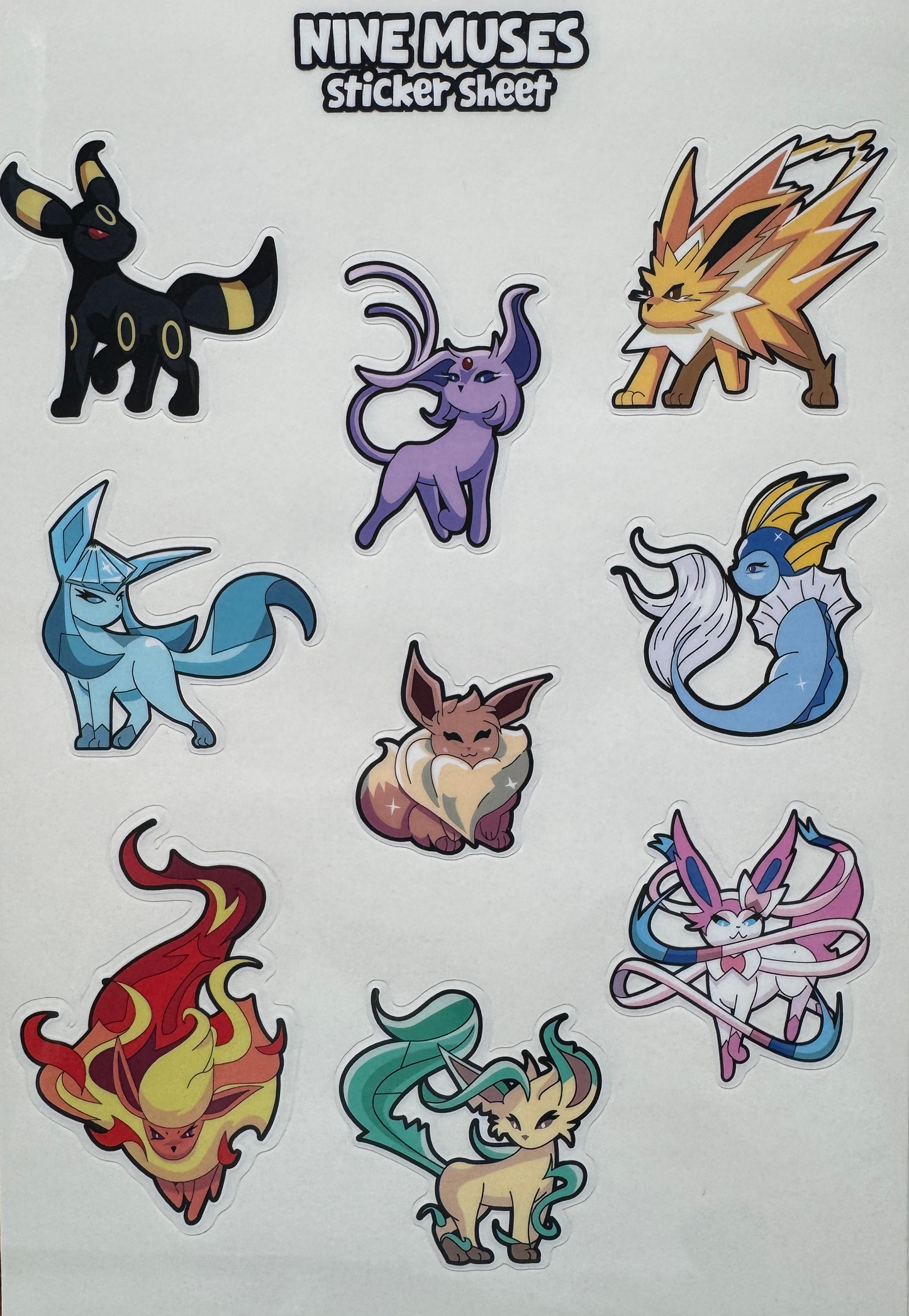 [Nine Muses] Eeveelutions Sticker Sheet